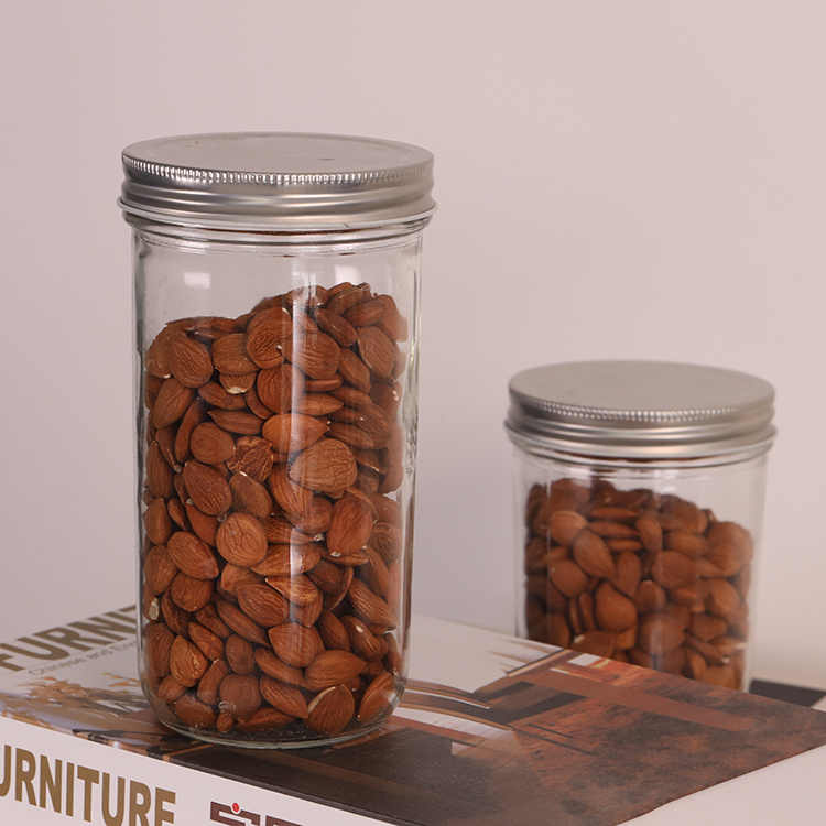 10oz 20oz Glass Mason Jar with Wide Mouth Metal Lid Mason Storage Jar