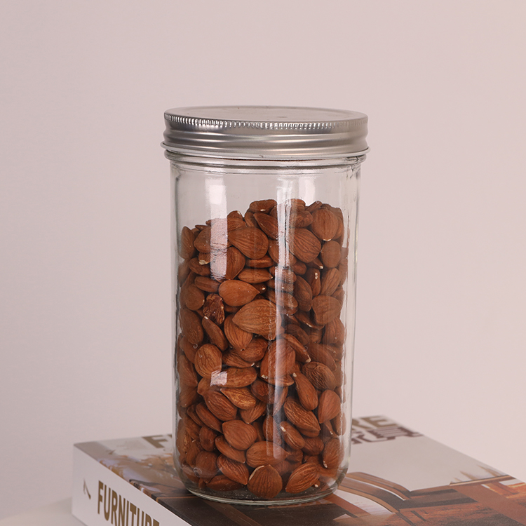 10oz 20oz Glass Mason Jar with Wide Mouth Metal Lid Mason Storage Jar