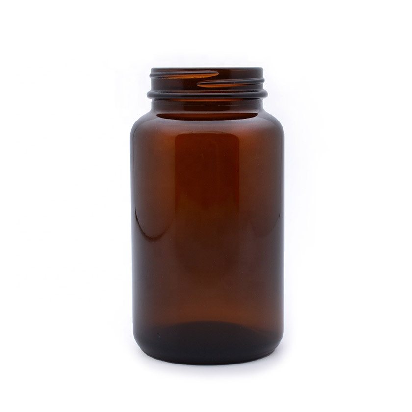 10oz 300cc 300ml amber wide mouth glass pill bottle for pharmaceutical capsule