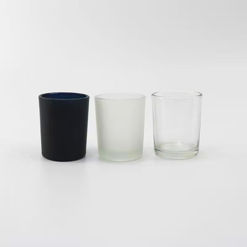 10oz black frosted candle jar with custom metal lid or bamboo lid