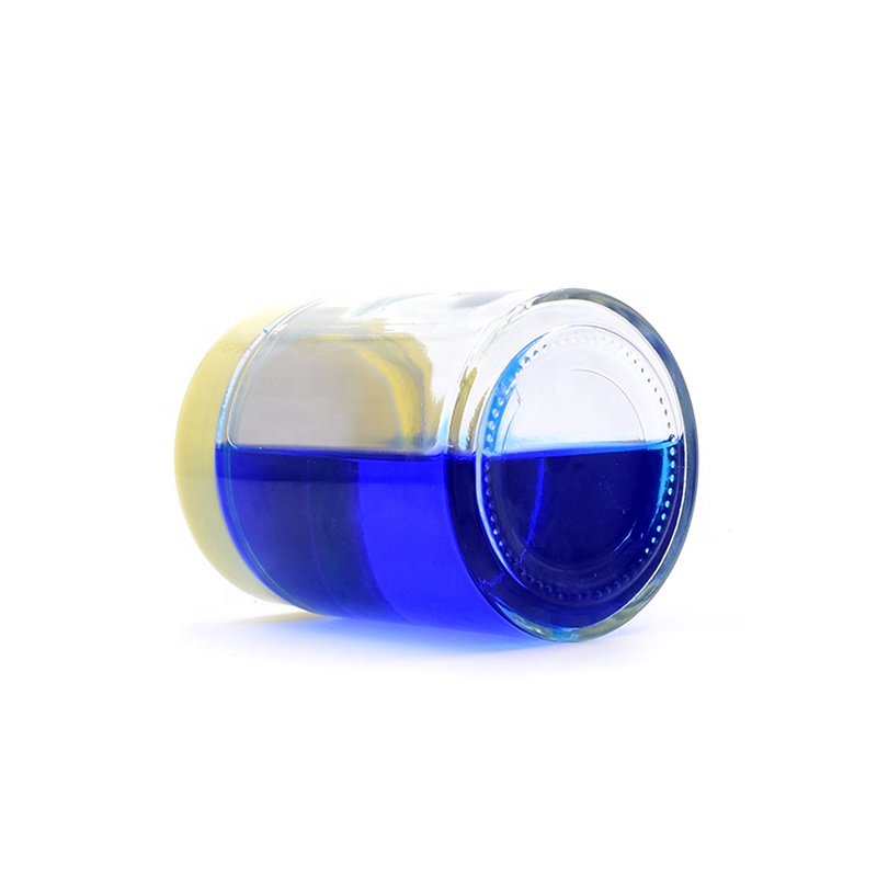 10oz clear round fancy perfume packaging bottle for herbs child proof cream jar sealed weed cbd jar glass jar with plastic lid