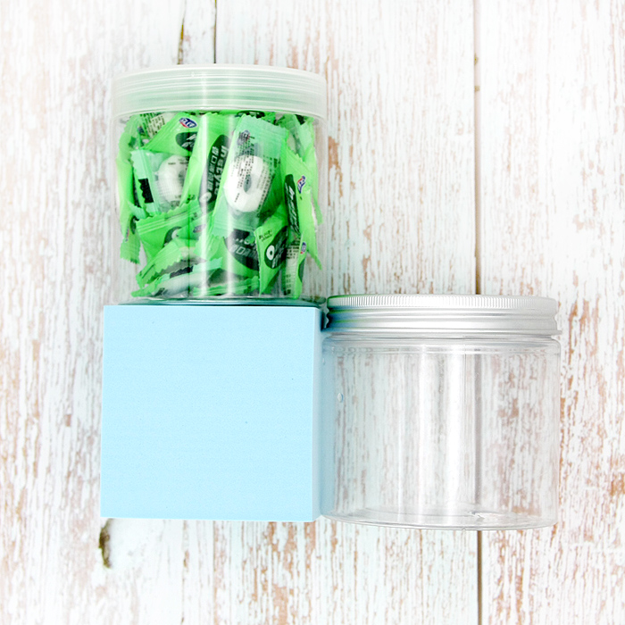 11.83oz/350ml HDPE transparent packaging jar screw cap plastic bottle cosmetic bottle cream candy jars
