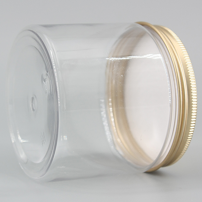 11.83oz/350ml HDPE transparent packaging jar screw cap plastic bottle cosmetic bottle cream candy jars