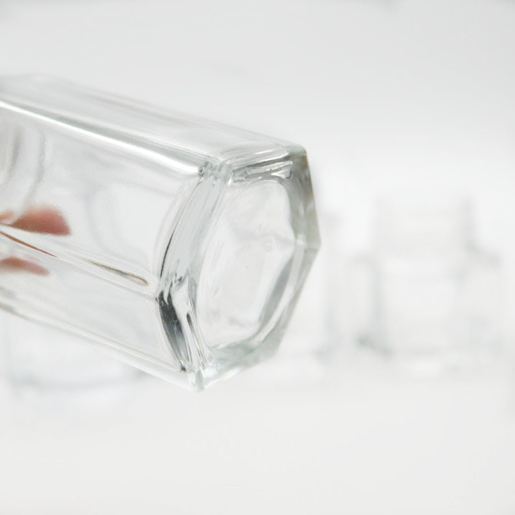 110 ml Clear Glass 6-Sided Hexagon Jar - 38 mm Lug Neck for candles jams jellies relishes sauces