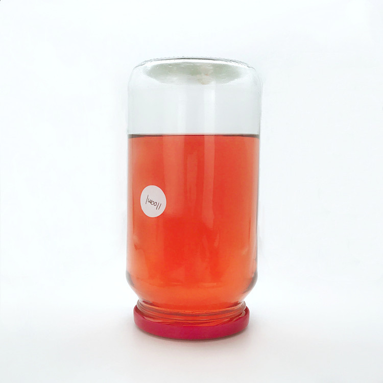 1100ml large round clear hermetic glass jars for food with metal lid