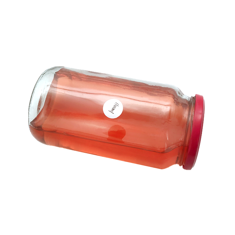 1100ml large round clear hermetic glass jars for food with metal lid