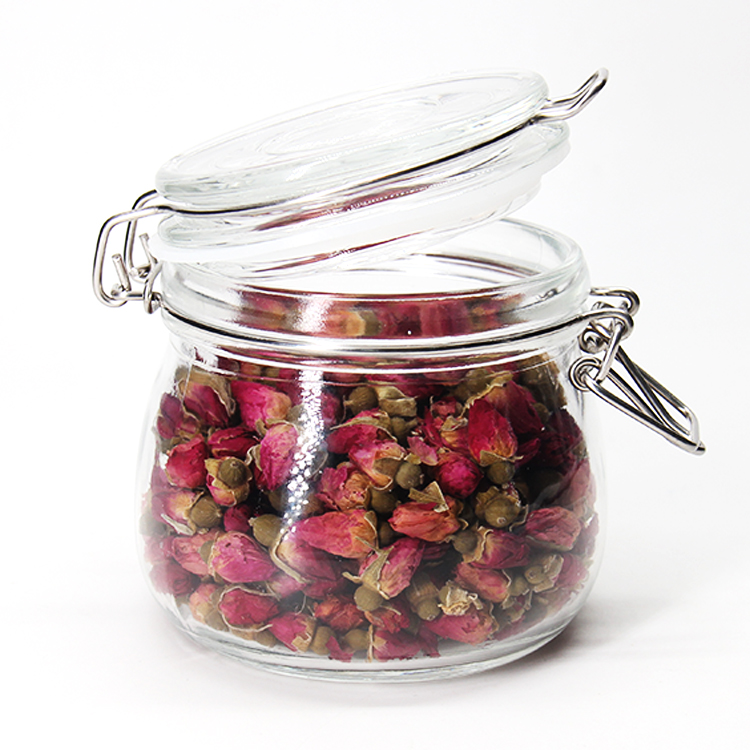 110Ml Clip Top Sealed Air Tight Ecofriendly Small Spices Glass Jars With Locking Lid