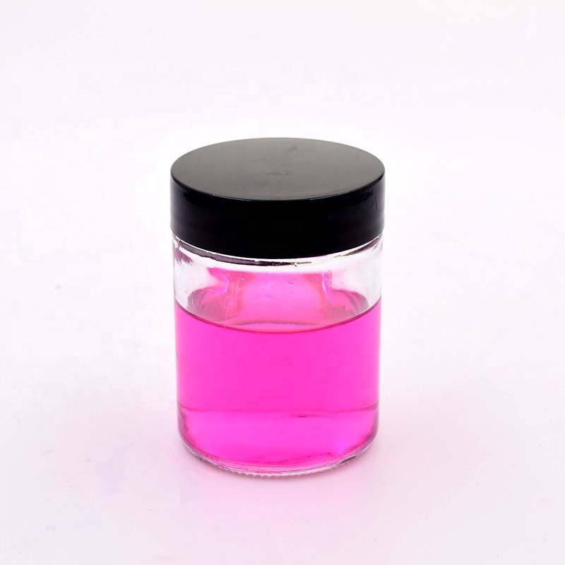 110ml 230ml clear empty wide mouth spice honey kitchen use bottle screw top Glass Jar with airtight black Lid Food Storage Jars