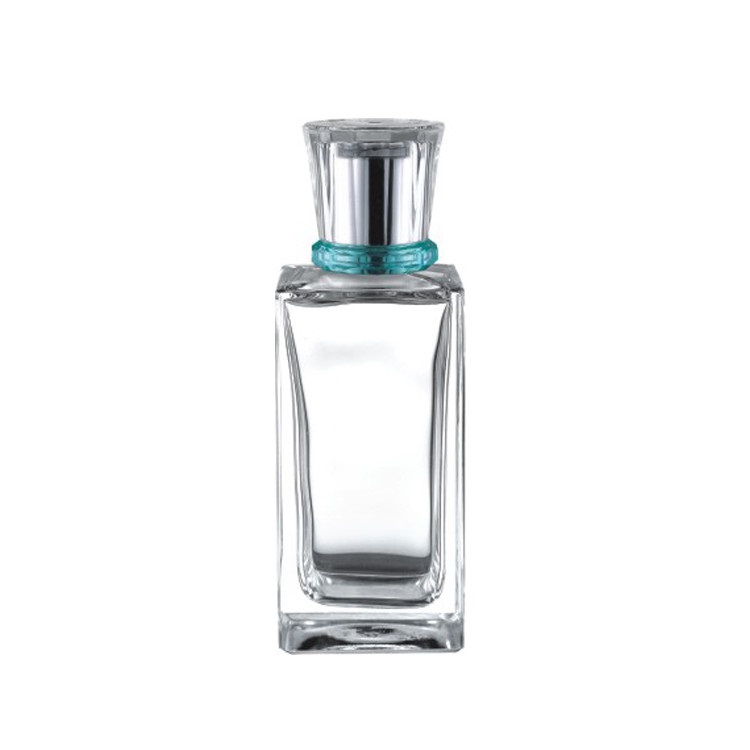110ml square glass perfume bottle clear empty high quality perfume bottle