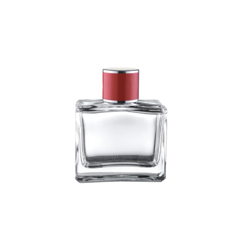 110ml square glass perfume bottle clear empty high quality perfume bottle