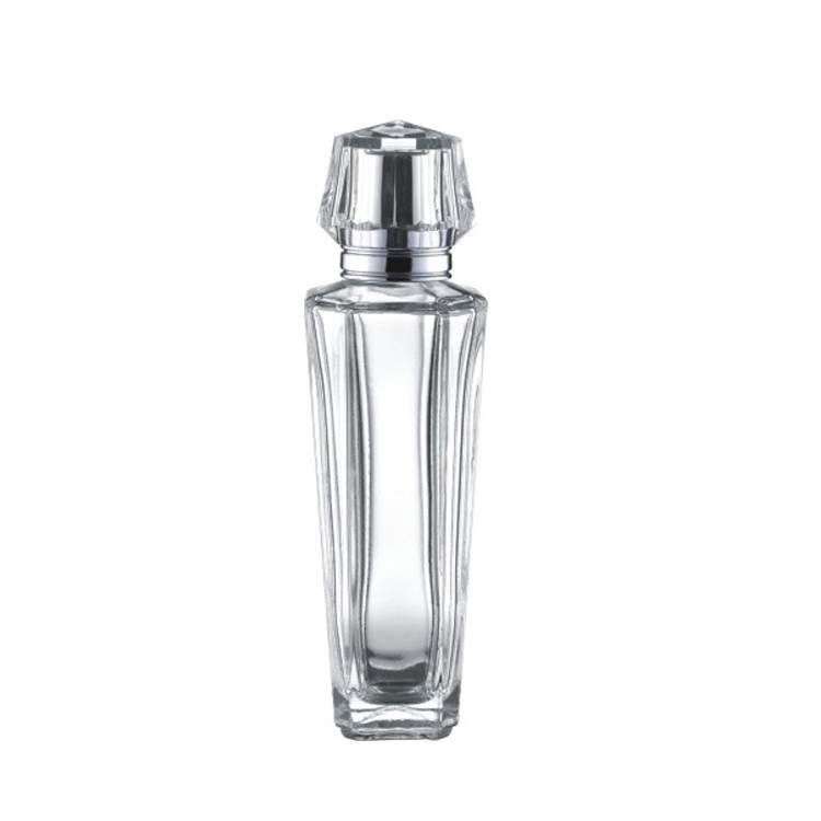 110ml square glass perfume bottle clear empty high quality perfume bottle