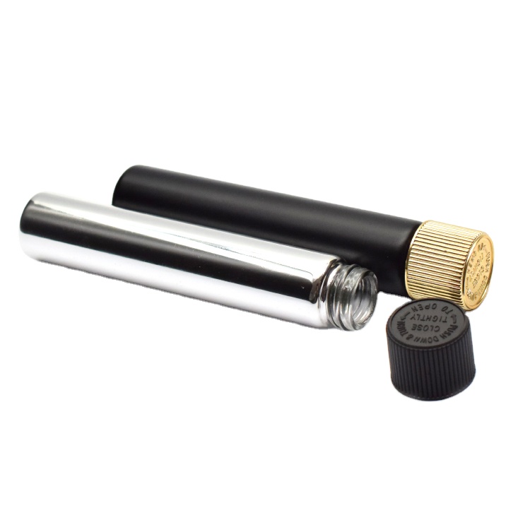 116mm cigar transparent storage test tube glass bottles with child resistant cr lid custom preroll tubes child proof