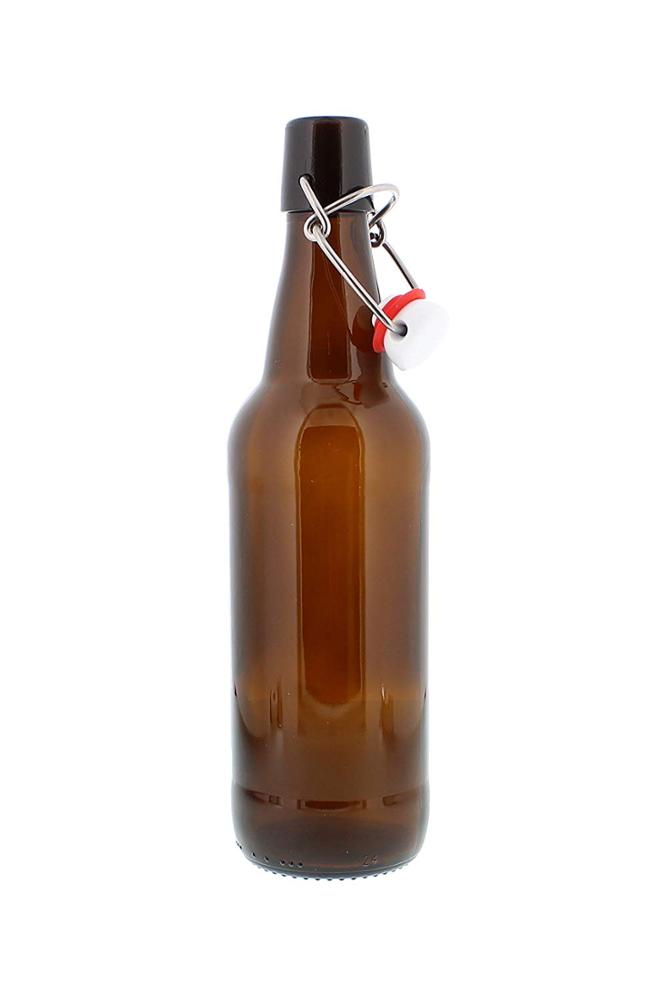 11OZ 16OZ 25OZ 32OZ Home Brewing Glass Amber Beer Bottle with Easy Wire Swing Cap For Beverage