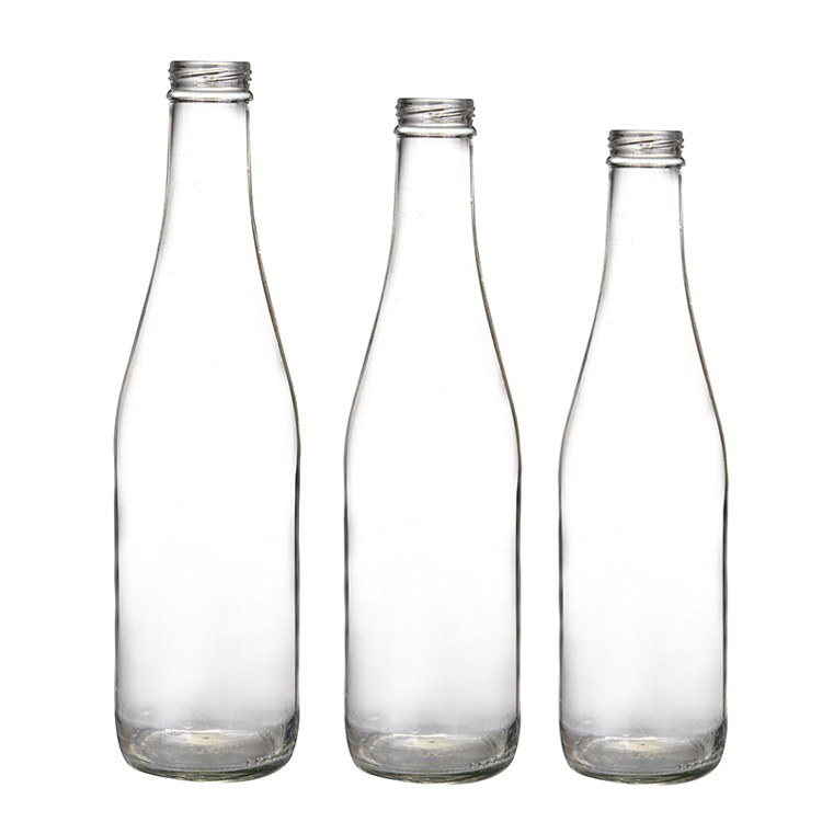 11oz 330ml 500ml 1000ml clear Soda  Water glass bottles with crown cap