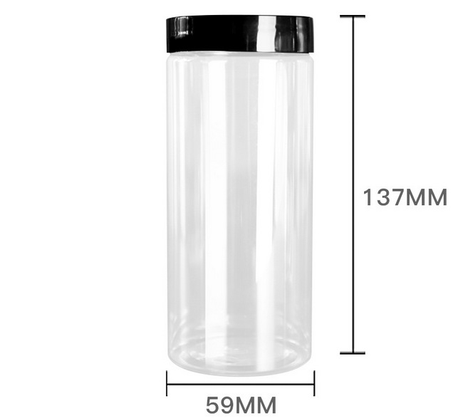 11oz 330ml diameter 59mm height 137mm tall pet cookie container