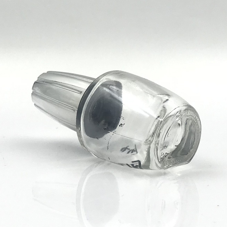 12.5ml transparent empty round shape nail polish glass bottle with silver cap