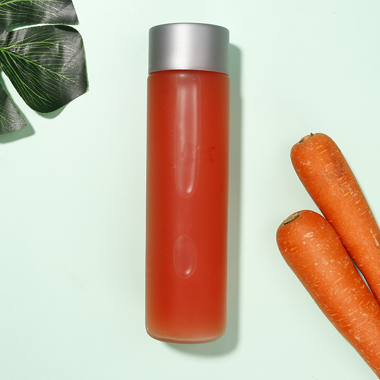 12.5oz 375ml Frosted Round Glass Water bottle Juice Kombucha tea bottle With tall cap
