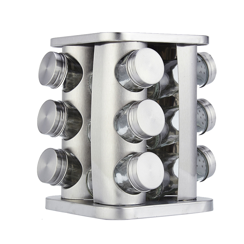 12 Bottles Spice Rack Stand Holder Countertop Species Organizer