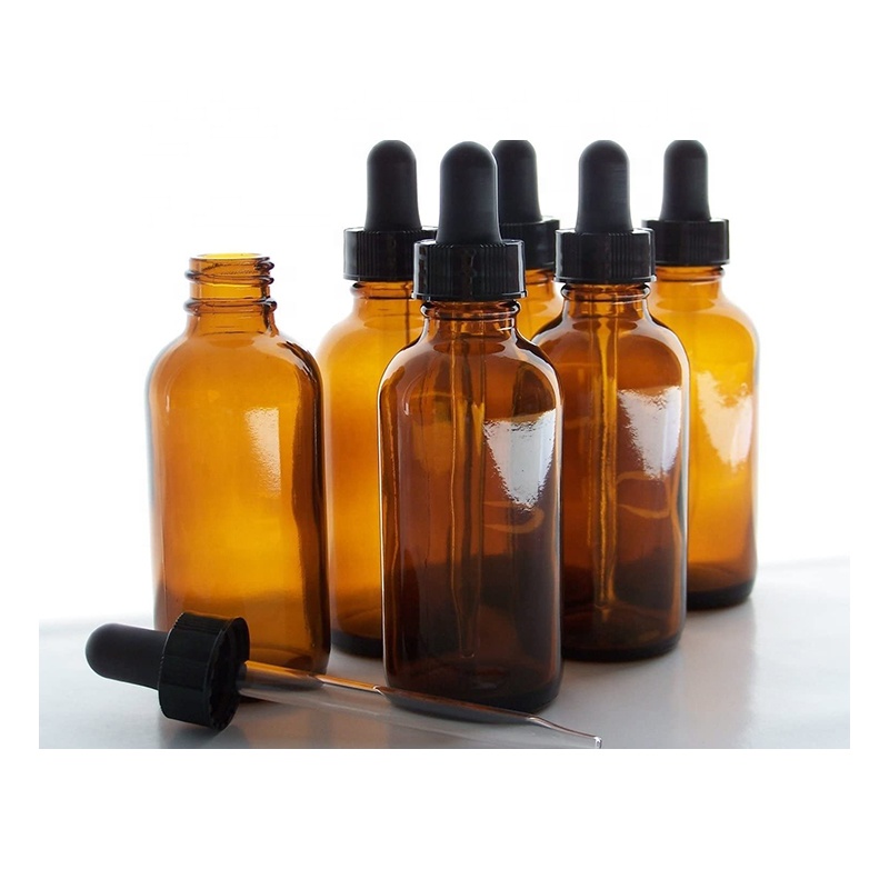 12 Pack 2 oz Glass Dropper Bottles for Perfume Liquids