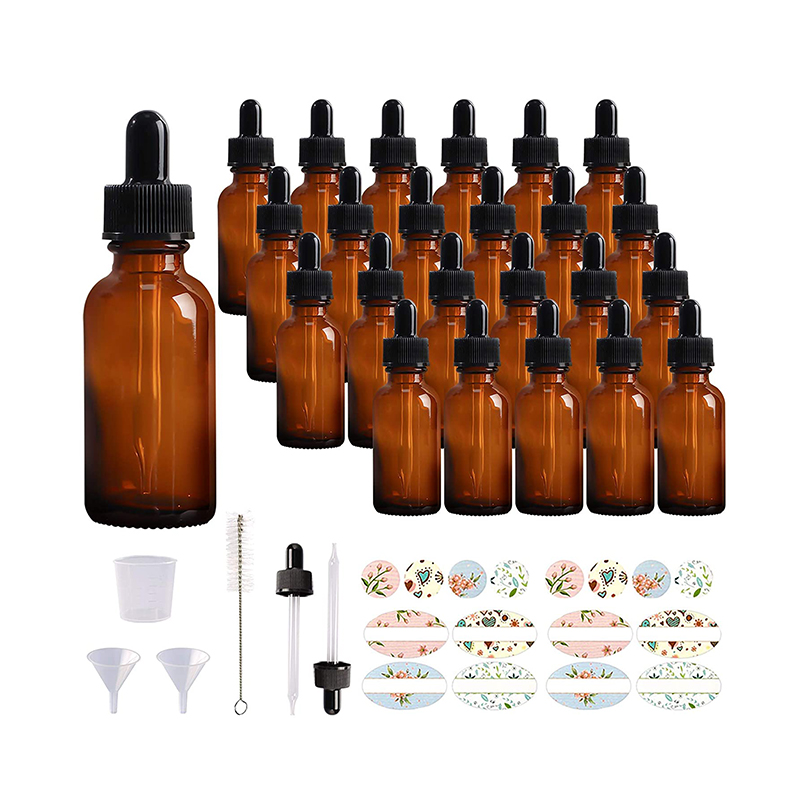 12 Pack 2 oz Glass Dropper Bottles for Perfume Liquids
