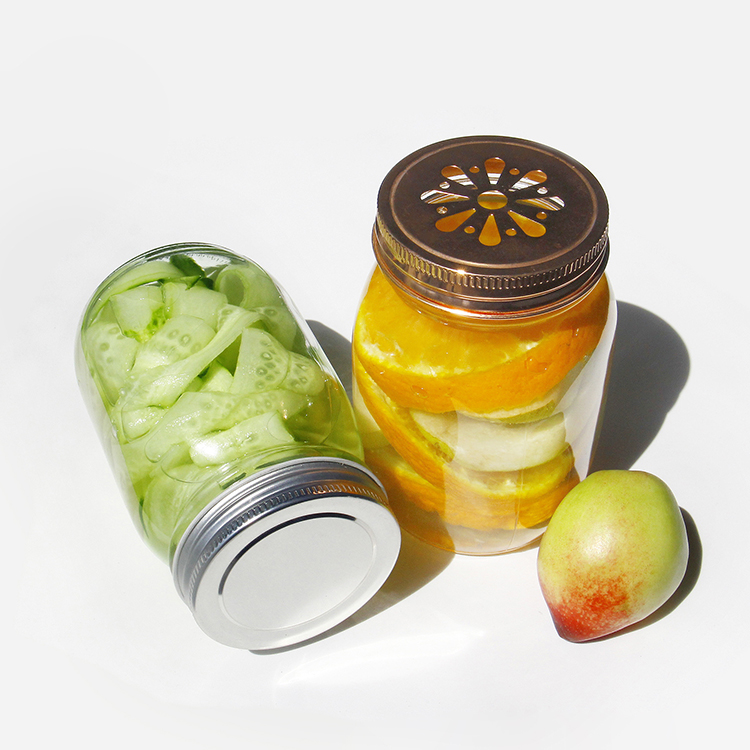 12 Packs 16oz Clear Glass Mason Canning Jar With 70mm Lid Cheap Price