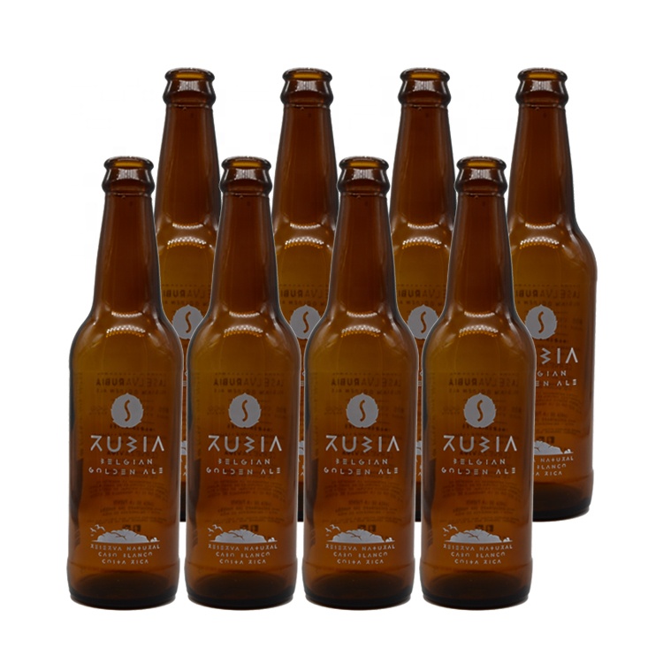 12 oz Amber Glass Beer Bottles for Home Brewing with Crown lid