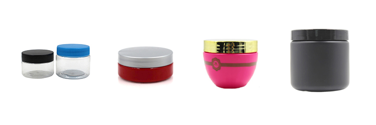 120 Ml 4oz Flat PET Body Butter Face Cream Cosmetic Plastic Jar With Lid