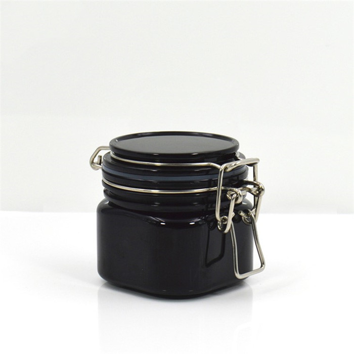 1200ml transparent plastic jar canister with sealed lid