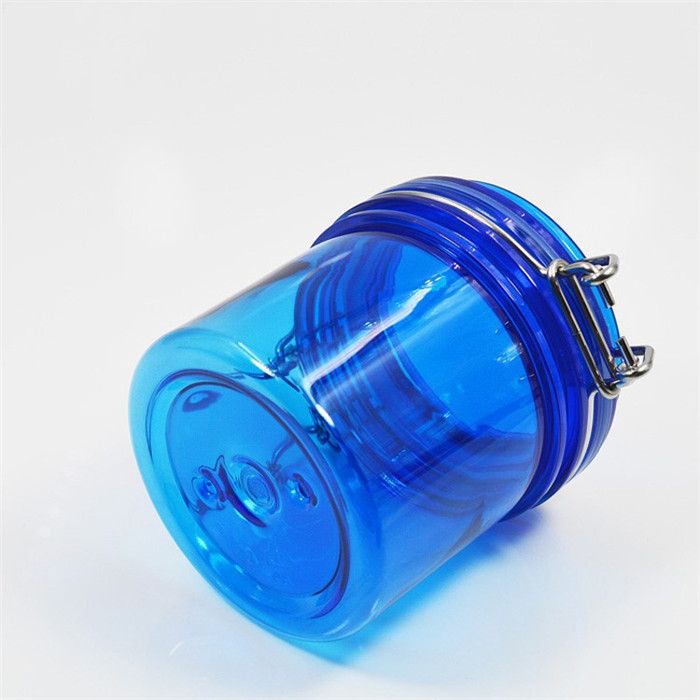 1200ml transparent plastic jar canister with sealed lid
