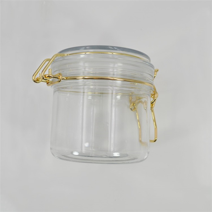 1200ml transparent plastic jar canister with sealed lid