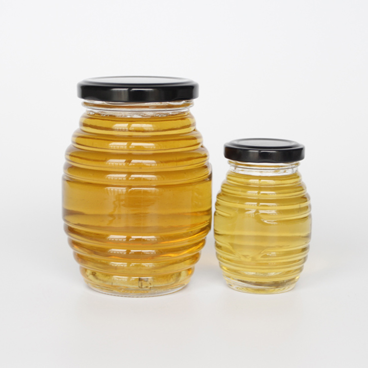 120g 250g 500g Honey Glass Jars and Bottles Honeycomb Shape Glass Jars