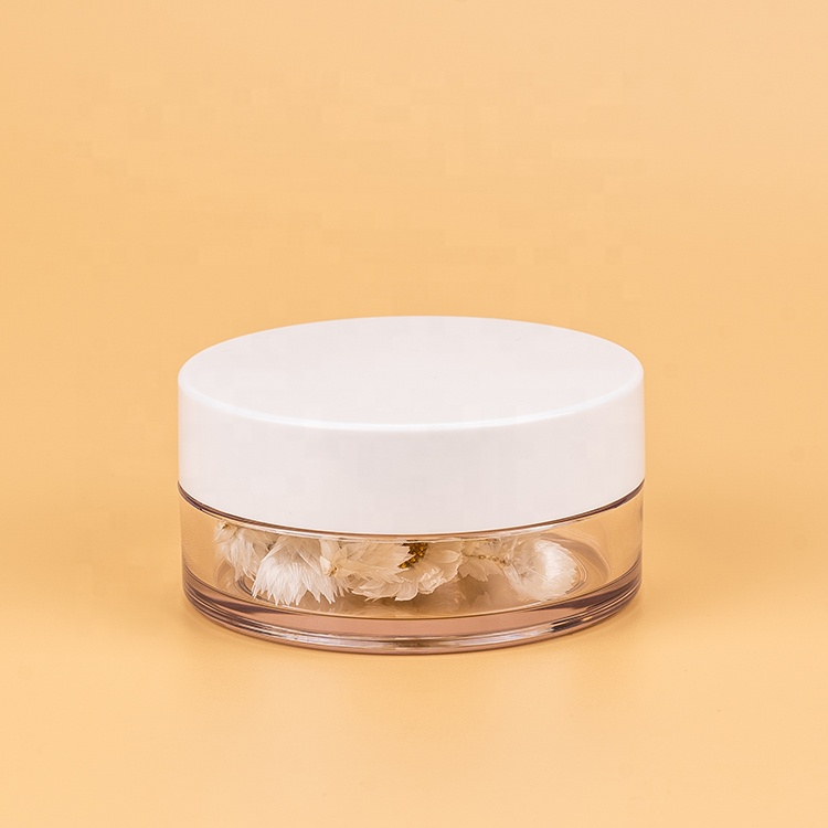 120g big size no logo round plastic gel container packaging PETG cream jar