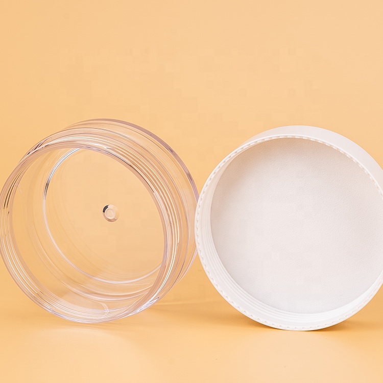 120g big size no logo round plastic gel container packaging PETG cream jar
