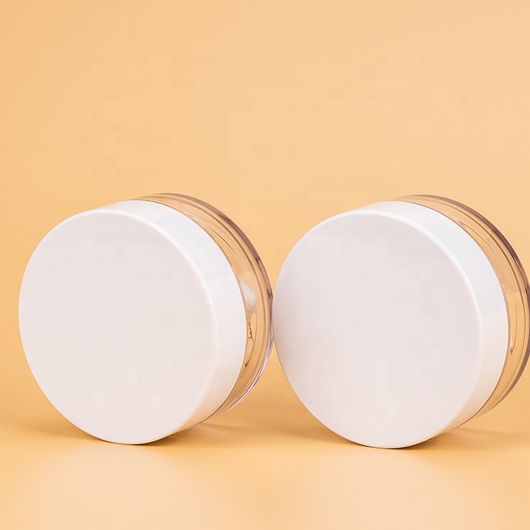 120g big size no logo round plastic gel container packaging PETG cream jar