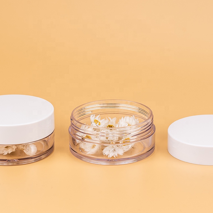 120g big size no logo round plastic gel container packaging PETG cream jar