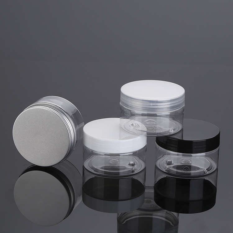120g manufacturers stock PET material transparent wide mouth plastic container with lid