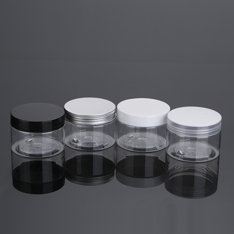 120g manufacturers stock PET material transparent wide mouth plastic container with lid