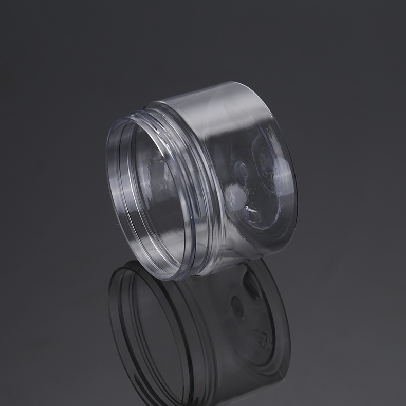 120g manufacturers stock PET material transparent wide mouth plastic container with lid