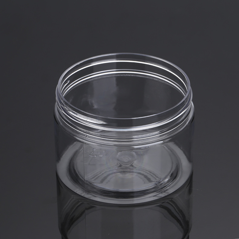 120g manufacturers stock PET material transparent wide mouth plastic container with lid