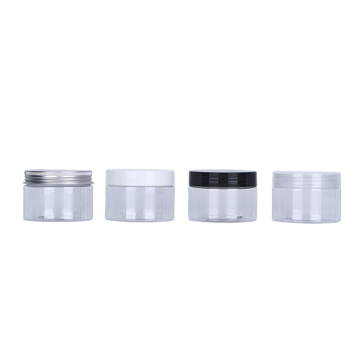 120g manufacturers stock PET material transparent wide mouth plastic container with lid