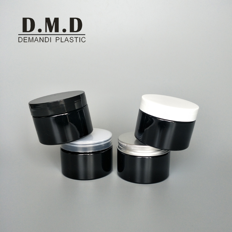 120grams 120ml 150ml 120 ml black pet plastic jar with lids