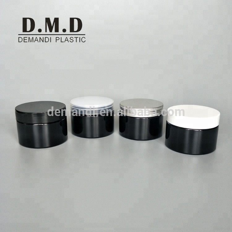 120grams 120ml 150ml 120 ml black pet plastic jar with lids