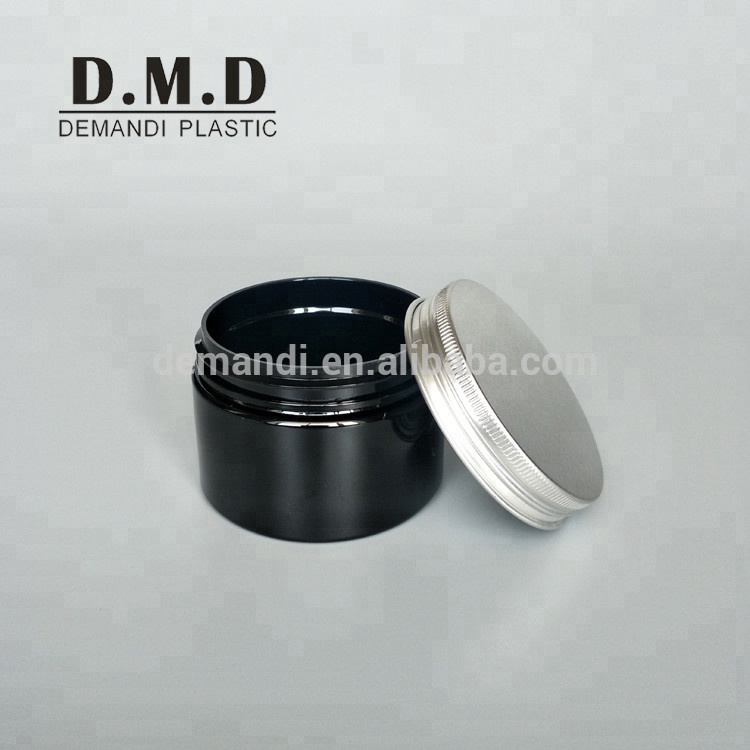 120grams 120ml 150ml 120 ml black pet plastic jar with lids