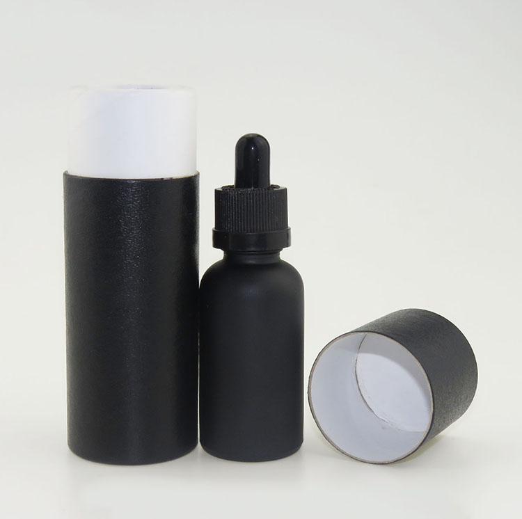 120ml 100ml 60ml 50ml 30ml 20ml 15ml matte black frosted essential oil dropper serum glass dropper bottle bamboo aluminum cap