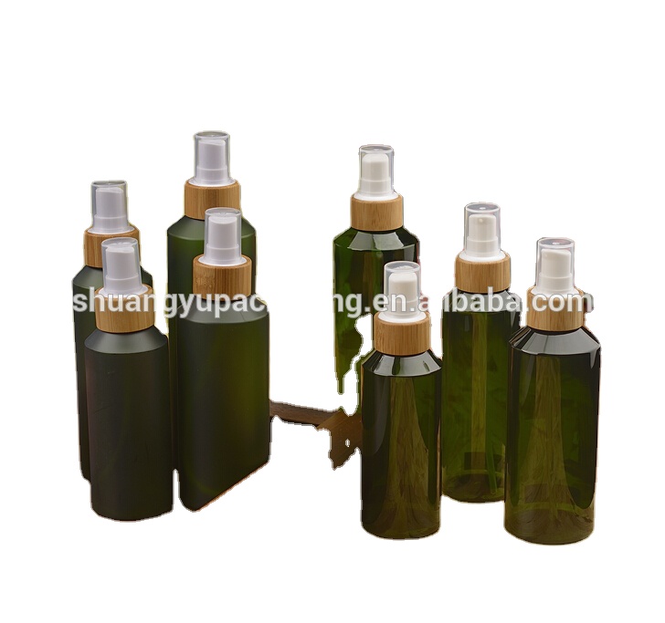 120ml 150ml 180ml 250ml Frosted green oblique  PET plastic bottle
