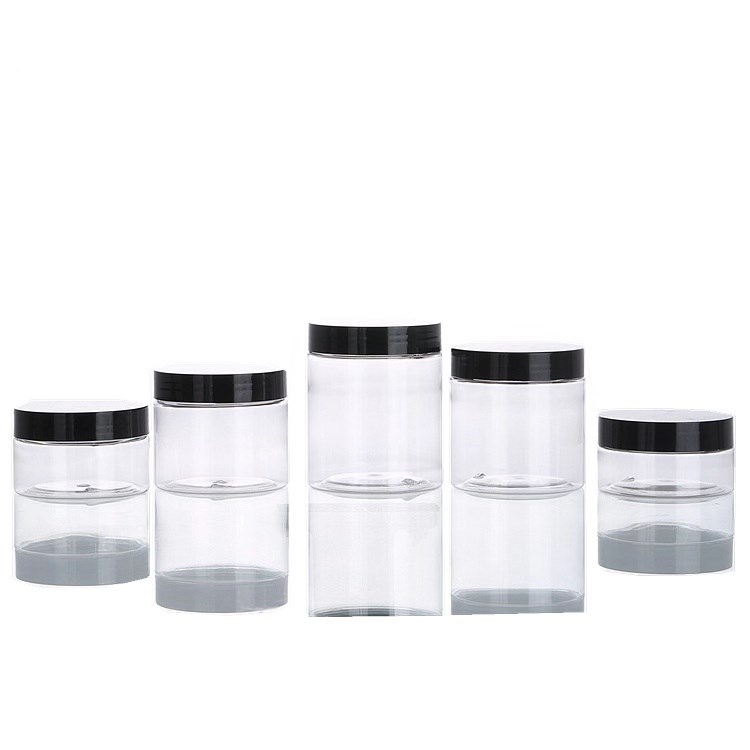 120ml 150ml 200ml 250ml wide-mouth clear PET jar mask cosmetics canning jar 4oz 5oz 6.5oz 8oz