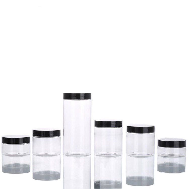 120ml 150ml 200ml 250ml wide-mouth clear PET jar mask cosmetics canning jar 4oz 5oz 6.5oz 8oz