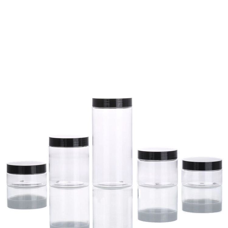 120ml 150ml 200ml 250ml wide-mouth clear PET jar mask cosmetics canning jar 4oz 5oz 6.5oz 8oz