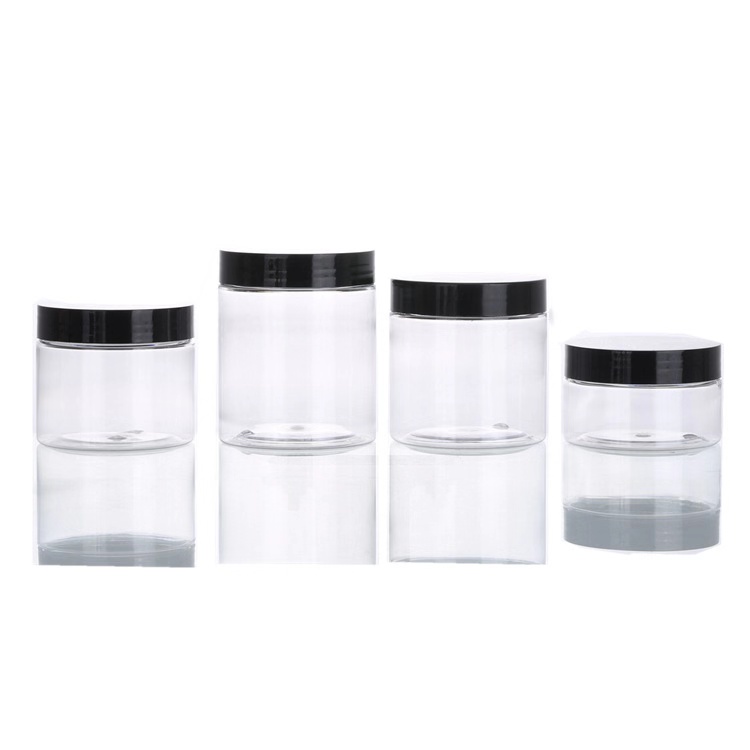 120ml 150ml 200ml 250ml wide-mouth clear PET jar mask cosmetics canning jar 4oz 5oz 6.5oz 8oz