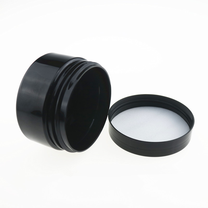 120ml 150ml 250ml 4oz 8oz Black Plastic jar pot lid PET jar round plastic containers cosmetics empty cream refillable